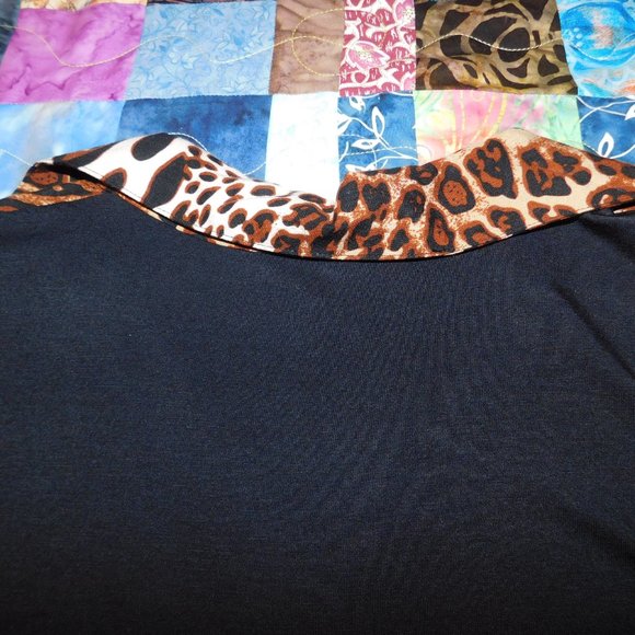 JOSEPH A.~ BEAUTIFUL SLEEVELESS WITH POCKET OVER YOUR HEAD LEOPARD~SZ SMALL - Picture 3 of 4